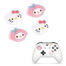 DLseego Cute Anime theme Thumbstick Caps Grip Accessory,Soft Silicone Thumbsticks Cover Set for PS5 PS4 Xbox 360 Xbox one Controller,Joystick Protection Attachments,4 PCS,Rabbit and Kitty cat