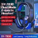 RGB Gaming Wireless Bluetooth Stereo Headset Headphones w/ Mic PC Phone Notebook