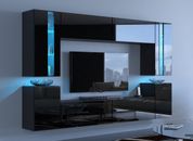 Modernes Wohnzimmer Möbelset TV Einheit Wandschrank Unterhaltungsschränke