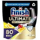 Finish Ultimate Infinity Shine Dishwasher Tablets Bulk, Scent: Lemon , Size: 80 Dishwasher tabs , Ultimate Clean and Shine