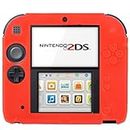 ELECTROPRIME Compatiable for Pure Color Ultra Thin Silicone Case for Nintendo 2DS(Red)