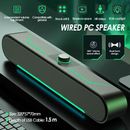 Wired PC Speakers LED Computer Stereo Speaker USB Powered for Desktop PC Laptop