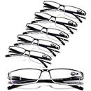 Gaoye 6PCS Reading Glasses Men - Blue Light Blocking Computer Readers Women - Stay Clear Magnifying Vision(2.0)