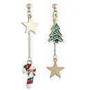 ZIYUMI Christmas Earrings Christmas Tree Star Pendant Long Earrings Girls Ladies Clothing Accessories