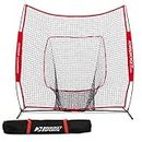 Rukket Sports 7 x 7 Baseball & Softball Practice Net with Bow Frame by Rukket Sports