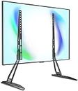 FITUEYES Tabletop Universal TV Stand for 27 to 55 inch LCD LED Plasama Flat TVs Screen,Metal TV Legs Holds up to 110lbs,Max VESA 600 x 400mm,Height Adjustable Stand Base & Tilt ±6°