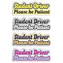 GEEKBEAR Student Driver Car Magnet (4 Pack) (Natural Script)