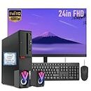 Lenovo ThinkCentre M720s SFF Desktop Computer PC with 24" FHD Monitor, Intel Core i5-8500 up to 4.1GHz, 16GB RAM, 512GB SSD, Wired Keyboard and Mouse, Speakers, DVD, Wi-Fi, Windows 10 Pro (Renewed)