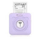 PeriPeri PeriPage A6 (HD 304dpi) Mini Thermal Printer (1Year Warranty) Inkless Bluetooth Pocket Printer for Print Picture List Memo Barcode Receipt Labels (Purple)