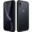 JETech Matte Case for iPhone XR 6.1-Inch, Shockproof Military Grade Drop Protection, Frosted Translucent Back Phone Cover, Anti-Fingerprint (Black)