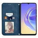 TingYR Case for Huawei P30 lite Cover, Cover Flip Case Stylish Wallet Case with Card Slots Shockproof, Case for Huawei P30 lite Smartphone.(Blue)