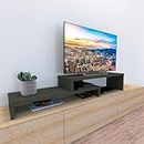 Henor TV-Schrank verstellbare Leiter FSC® Holz 90+90 x 35 x 30/15 cm Graphit