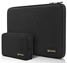 I INESEON 15.6 Inch Laptop Case Protective Sleeve with Accessory Bag for 15-15.6'' HP Lenovo Dell Acer ASUS Notebook Chromebook, 16 Inch MacBook Pro M1 M2 M3 2019-2023, Vivobook 16, Black