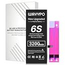 Battery for iPhone 6S, 3200mAh Wavypo New 0 Cycle Battery Replacement for iPhone 6S Model A1633, A1688, A1700, with Instructions(No Tools)