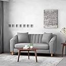 Casaliving Doraldo 2 Seater Sofa Set for Living Room (Grey Colour) Premium Fabric Sofa