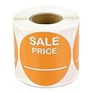600 Sale Price Labels Stickers, 2" Orange Circle Dots Writable Yard Sale Garage Sale Stickers Blank Retail Price Stickers Promotion Discount Clearance Labels - 2 Rolls of 300 Sale Stickers