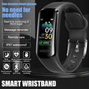 Smart Watch Fitness Heart Rate Monitor Bluetooth Silicone Sports Wrist Band IP68