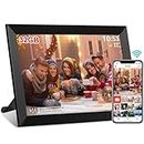 FRAMEO Digital Photo Frame, 10.1 inch Smart Wi-Fi Digital Picture Frame with 1280×800 HD IPS Touch Screen, 𝟯𝟮𝗚𝗕 Storage, Auto-Rotate, Easy to Share Photos or Videos via Frameo App from Anywhere