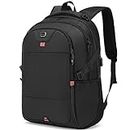 INSAVANT Laptop Backpack 17 Inch Water Resistant Backpacks Durable College Travel Daypack Anti Theft with USB Charging Port Best Gift for Men Women(17 Inch, Black)