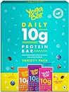 Yogabar Variety Pack 10 grams Protein Bars [Pack of 6], Protein Blend & Premium Whey,100% Veg, Rich Protein Bar with Date, Vitamins, Fiber, Energy & Immunity for fitness. 100% Natural ingredients used