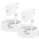 iPhone 15 Charger, 20W USB C Fast Charging Block and 6ft Type C to C Cable Cord Long for Apple iPhone 15 Plus/15 Pro Max,iPad Pro 12.9/11 inch/4/3 Gen/Air/Mini, iPad Wall Plug Power Adapter Cube Brick