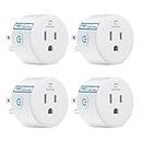 Smart Plug 5GHz, EIGHTREE Smart Plug Works with Alexa & Google Home, 5GHz & 2.4GHz WiFi Compatible, with Remote Control & Timer Function, 4 Pack