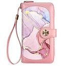Coco Rossi Wallets for Women Multi Card Holder Wallet Clutch Wallet Card Holder Organizer Ladies Purse with Wrist strap Purse, Watercolor, long purse, Casual