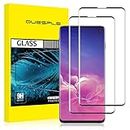 QUESPLE Samsung Galaxy S10 Screen Protector [2 Pack], HD Fingerprint unlock Full Coverage Samsung S10 Tempered Glass Screen Protector Film, Anti-Scratch/High Sensitivity/Case Friendly
