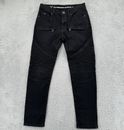 Versace V 1969 Italia Abbigliamento Sportivo SRL Jeans Mens 30x30 Black Denim