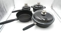 Eurocast Berghoff Belgium Professional Series Cookware Pots And Glass Lid Set