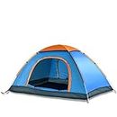 Device Polyester Picnic Hiking Camping Portable 4 Persons Dome Tent with Bag (Multicolour)