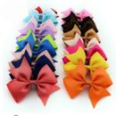 20Pcs Boutique Grosgrain Ribbon Pinwheel Hair Bows Alligator Clips Kids Gift_