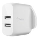 Belkin Boost Charge Dual USB-A Wall Charger 24W (For iPhone 14, iPhone 14 Plus, 