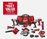 Milwaukee M18 18V Lithium-Ion (10-Tool) Cordless Combo Kit With Accessories