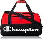 Champion Logo Duffel Bag, Red, One Size