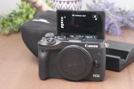 Canon EOS M6 Camera 24MP - Black (Body Only) With Charger And Body Case