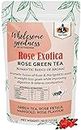 TEA YARD Rose Exotica Green Tea for Weight Loss, Slimming, Improved Digestion & Bowel Movement Natural Whole Loose Leaf Infused with Marigold Petals (50g)