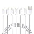 Atill iPhone Charger 6Pack 3FT USB Lightning Cable Charging Cord Compatible with iPhone XR XS XSMax X 8 8 Plus 7 7 Plus 6 6s Plus SE 5 5s 5c (White)