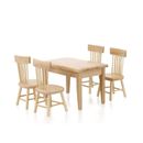 1/12 Miniature Dollhouse Furniture Wooden Dining Table Chair Simulation ToWR