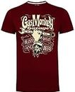 Gas Monkey Garage Meccanica Chiave Borgogna Mens Gents T-Shirt Borgogna 3XL