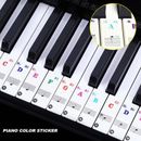 49/37/61/88 teclas colorido teclado de música piano pegatinas protectoras calcomanía laminada
