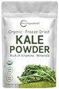 Sustainably US Grown, Organic Kale Powder, 1 Pound (90 Servings), Contains Immune Vitamin C to Support Immune System, Green Superfood for Overall and Liver Health, No GMOs and Vegan Friendly