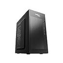 FRONTECH Orbit Silver Series Cabinet/Computer Case with HD Audio | ATX/Mini ATX Compatible | 2 x Front USB | Ideal for Home/Office/Gaming (FT 4312, Black)