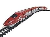 BELLABOTA Tigers Bullet Train Set with Light and Sound & Track High Speed Electric Metro Train with Long Track and Flyover Signal Accessories Best Train Toy