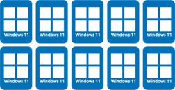 10 calcomanías de pegatinas con Windows 11 para computadoras portátiles