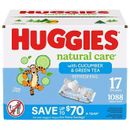 Huggies Natural Care Baby Wipe Refill, Refreshing Clean [17 flip-top pks., 1088]