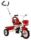 Schwinn Easy Steer Bike for Toddler, Kids Tricycle with Removable Push handle, Steel Trike Frame, Boys and Girls Ages 2-4 Year Old, Red/White, 8"