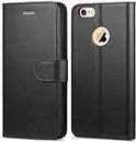 COVERBLACK Cases Dual Protection Artificial Leather::Rubber Flip Cover for Apple iPhone 5s - Venom Black