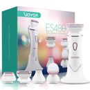 VOYOR ES400 Electric Razor for Women Rechargeable Shaver Wet & Dry (White)- New