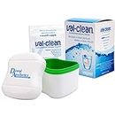 Val-Clean Sachets & Denture Bath - 12 Sachets 1 Years Supply Valplast Flexible Denture Cleaner (Green)